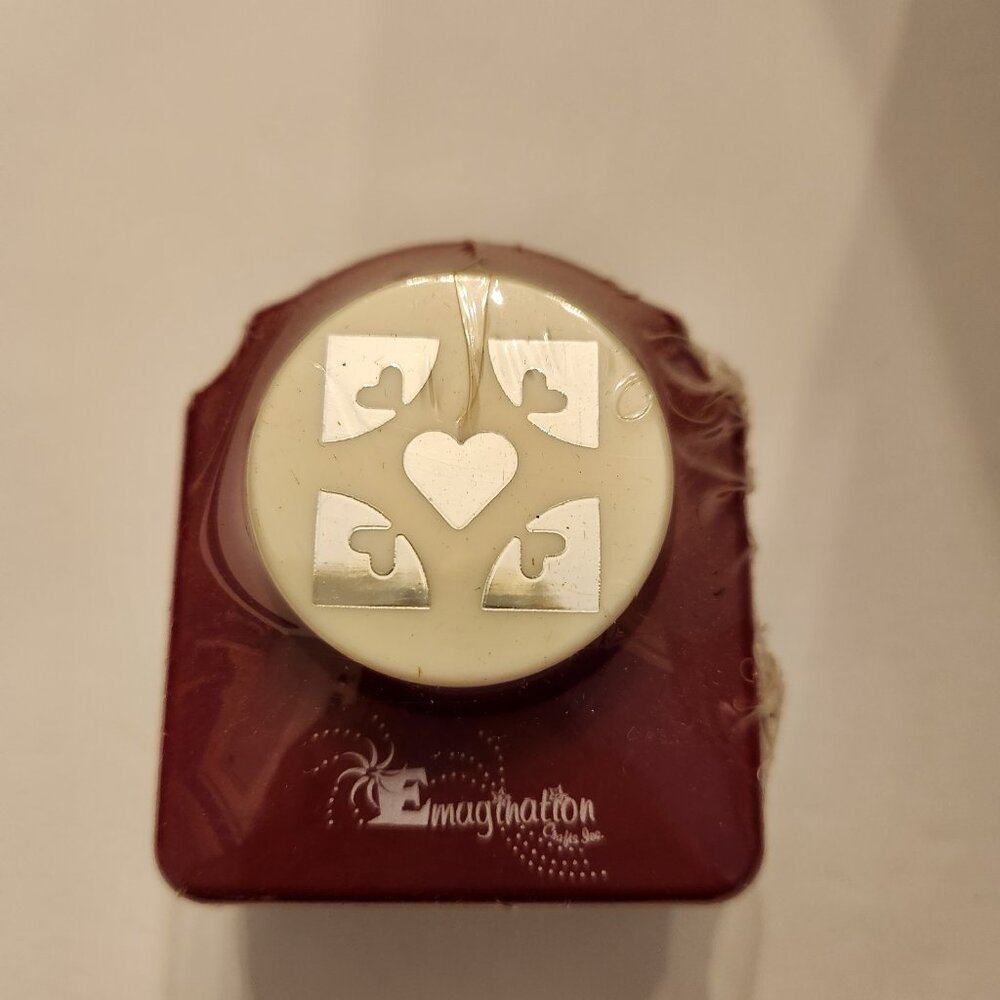 Four Square Hearts Jumbo Hole Punch Emagination paper Scrapbook Craft Shapes